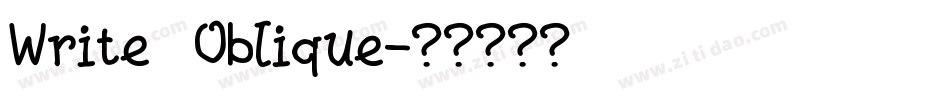 Write Oblique字体转换